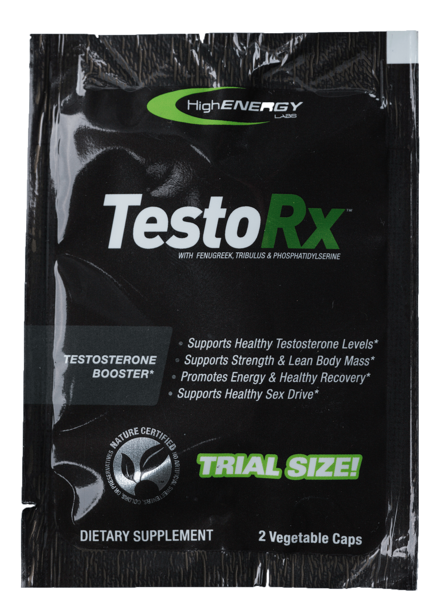 TestoRx  Test Booster Sample - Portable Trial Size - High Energy Labs - Nutritional Supplements